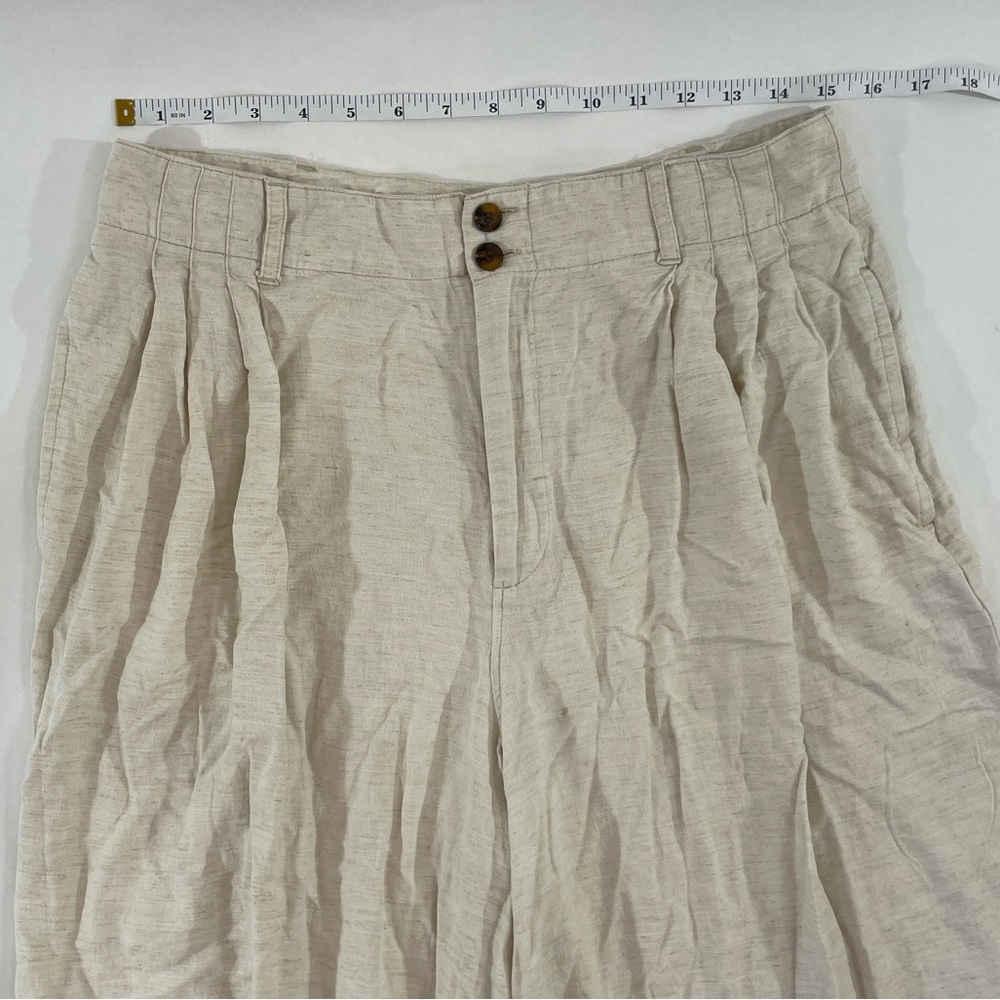 CeCe Pleated Wide Leg Trousers Off-White, 10 - Picture 6 of 17